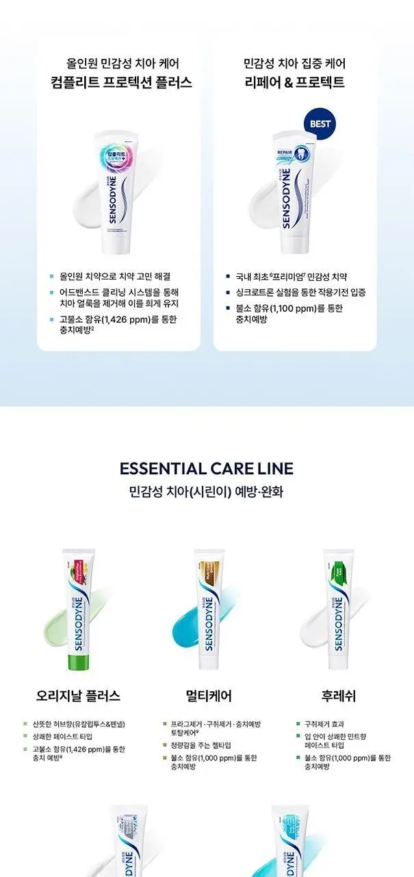 [불소 포함] 센소다인 치약 6종 택1 상세페이지 21